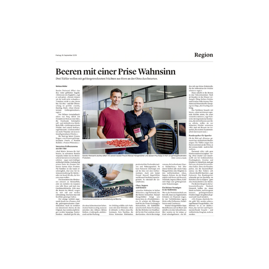 Beeren mit einer Prise Wahnsinn (Artikel aus St. Galler Tagblatt)