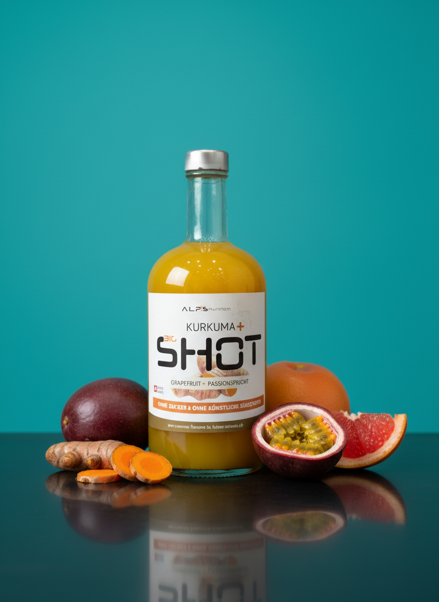 Kurkuma Shot – Goldene Power, ohne Zucker, 0.5l