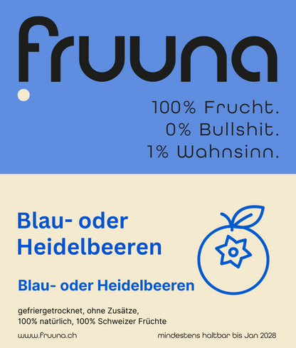 Blaue-Power - gefriergetrocknete Schweizer Blau- oder Heidelbeeren, 60g