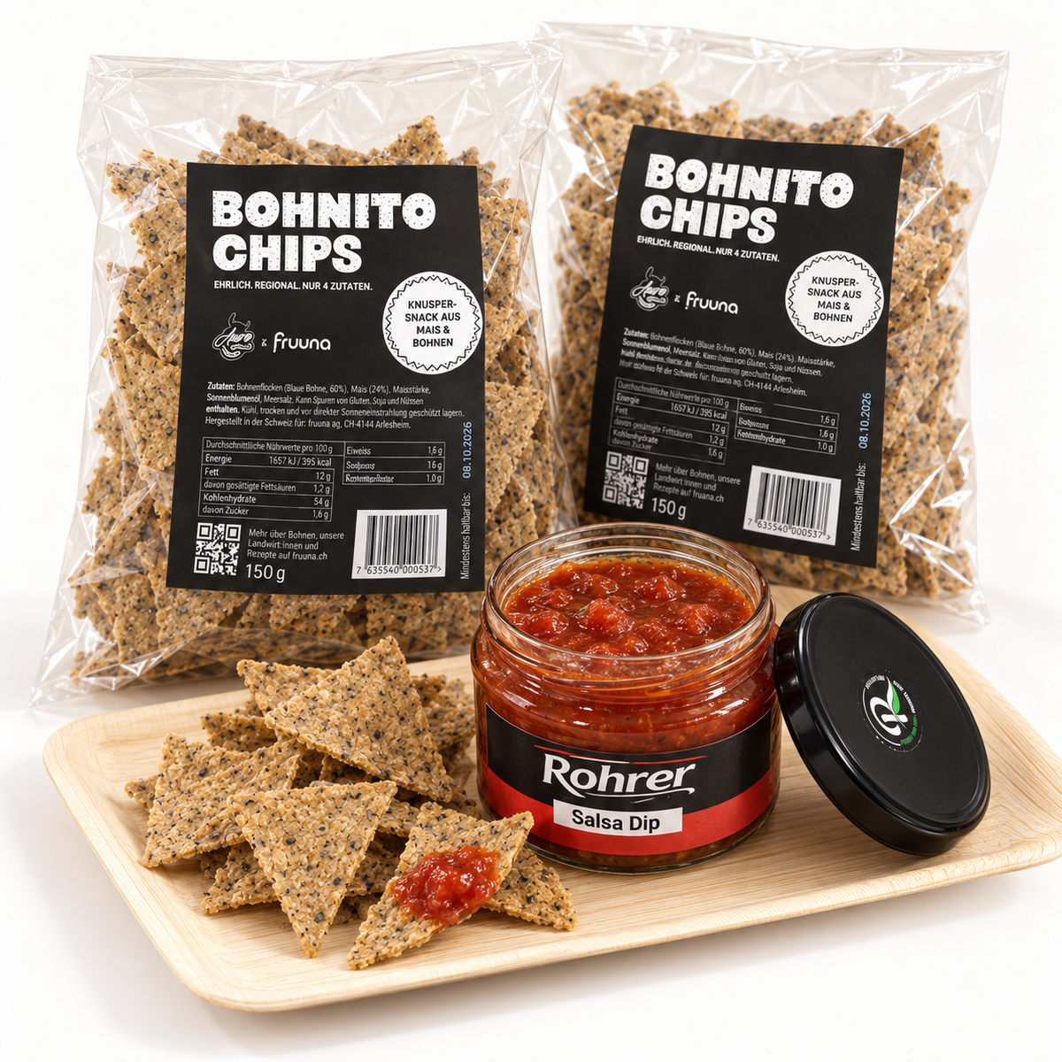 Fruuna Apéro-Bundle – 2 × Bohnito Chips & Salsa Dip