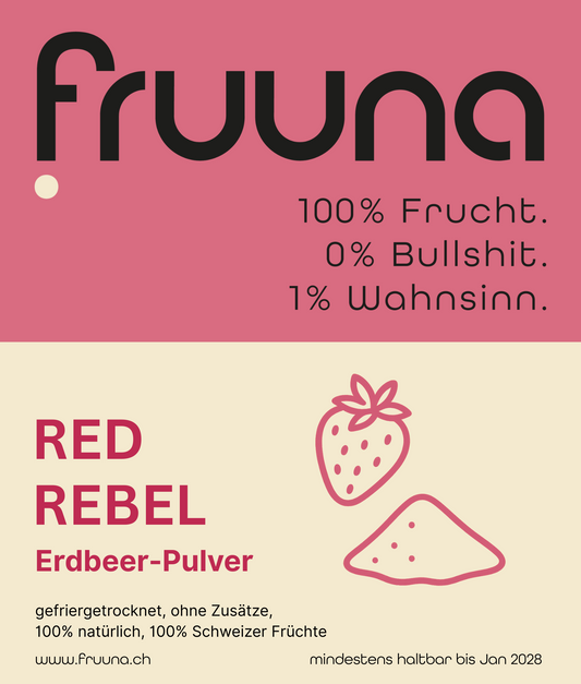 Die roten Rebellen in Pulverform - gefriergetrocknete, Schweizer-Erdbeeren, 200g