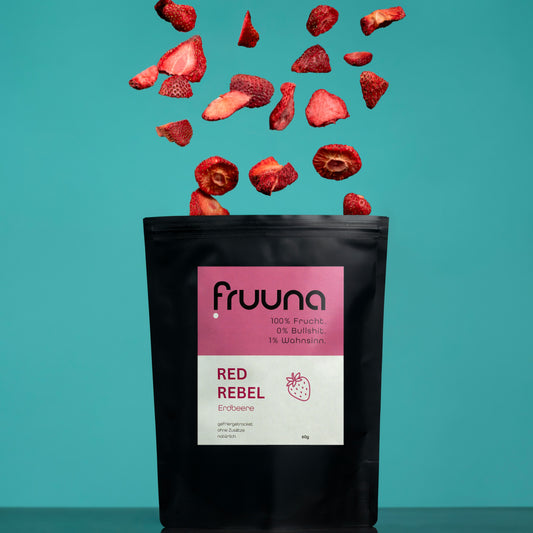 Rote Rebellen: gefriergetrocknete Schweizer Erdbeeren, 60g