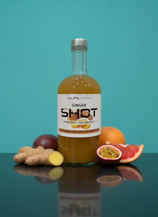 Ginger Shot mit Grapefruit und Passionsfrucht, 0.5l