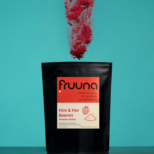 Him- & Her-Beeren: gefriergetrocknete Schweizer Himbeeren als Pulver, 190g