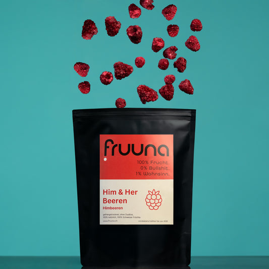 Him- & Her-Beeren: gefriergetrocknete Schweizer Himbeeren, 60g