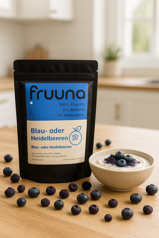 Blaue-Power - gefriergetrocknete Schweizer Blau- oder Heidelbeeren, 60g